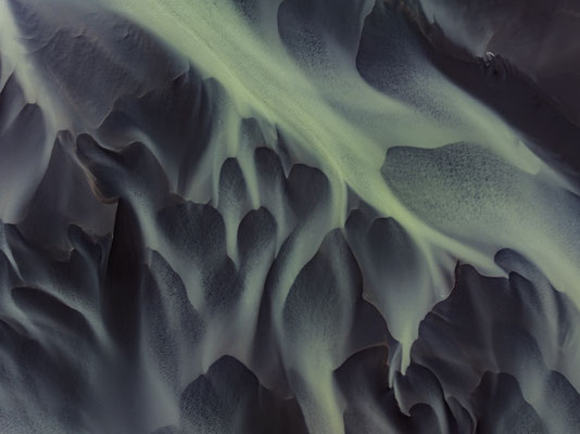 Luftaufnahme eines Flusses, Island