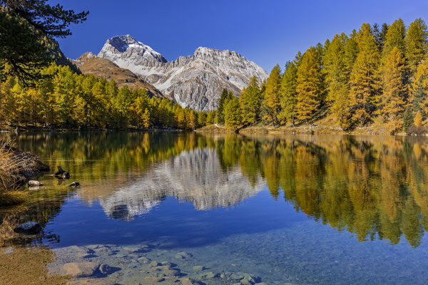 Palpuogna-See, Herbst, Engadin, Schweiz