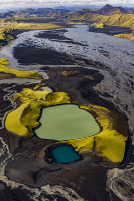 Luftaufnahme, Isländisches Hochland, Island