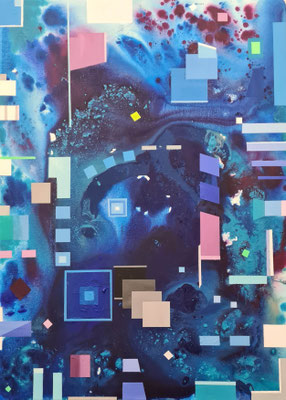 Blue  70 x 50 cm  Acrylf a Lwd  2025