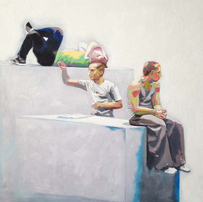 Drei 100 x 100 cm