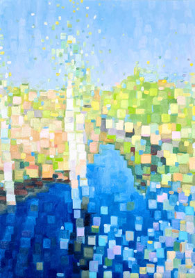 Birch trees  -  70 x 50 cm - Ölfarbe auf Leinwand - Mindestgebot 500,- statt 750,-