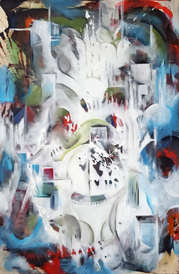 Ober- und Unterstadt - 110 x 80 x 2 cm  -Acryl a Lwd - 2018