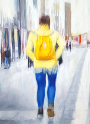 City Lights V ca  110 x 80 cm  Ölfarbe auf Lwd