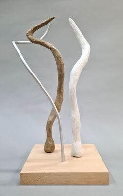 Komposition 3-1 25  45x 20 x20 cm, Alustange, Papier