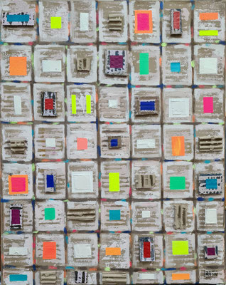 R-4-26  50 x 40 x01,5cm Acryl, Spachtelm, Pappe a. Leinwand