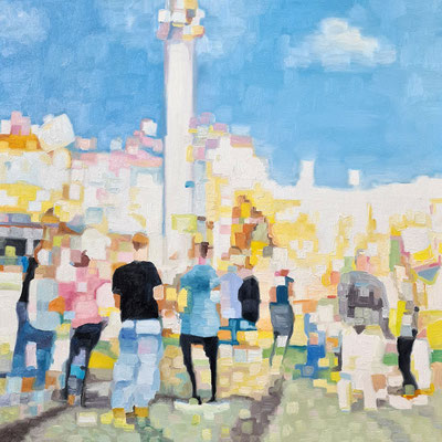 Fun fair  50 x 50 cm Öl auf Leinwand 18.03.2021