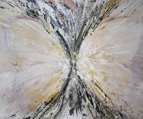  Schmetterling nach Goethe - ca 50 x 60 x 2 -Aryl auf Leinwand - 2008
