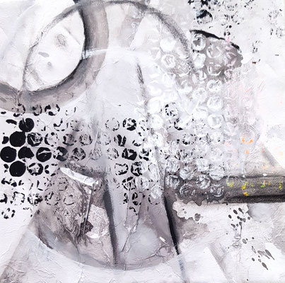  Mindestgebot 60,- statt 210,- €. Grauschattierungen 2  20 x 20 cm   Acrylfarbe  Leinwand
