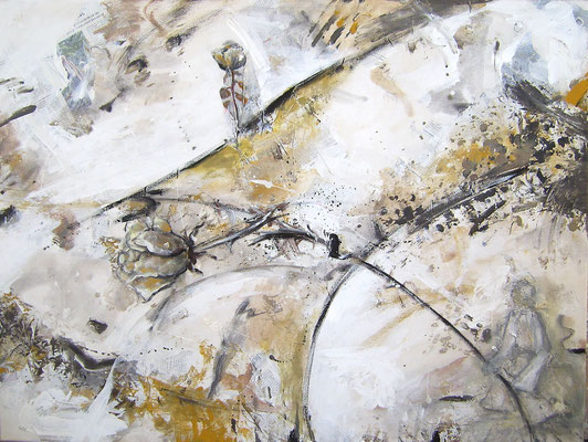  Heideröslein nach Goethe - ca 80 x 100 cm - Aryl auf Leinwand - 2008