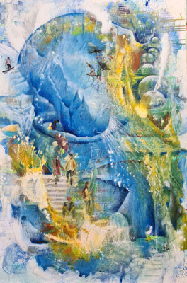 Andere Dimensionen ca 80 x 120 x 2  cm Acryl auf Lwd - 2025
