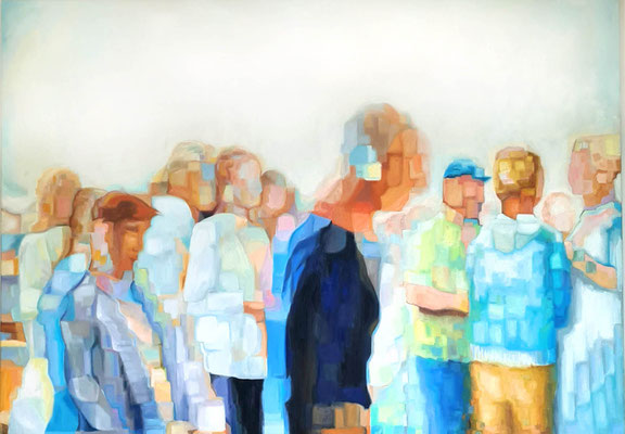 Hometown People V    100 x 140 cm Öl auf Leinwand  2025 überarbeitet 