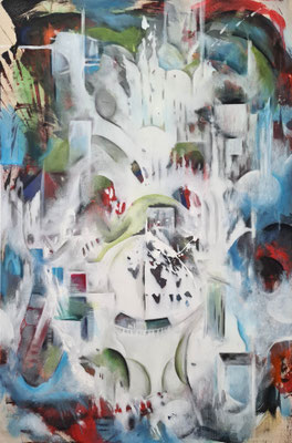 Ober- Unterstadt - Acryl  auf Leinwand - Mindestgebot 850 statt 2100,-