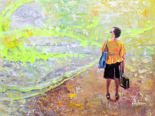 Coming home 60 x 80 cm Acryl und Ölfarbe auf Leinwand 22.12.2020