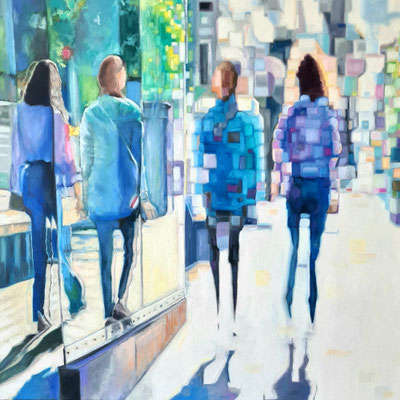 Reflection I 100x 100 Oil on canvas