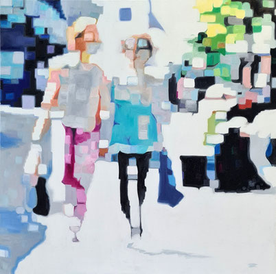 City Peoples II  100 x 100 x 2 cm  Oil on Canvas 30.04.2021