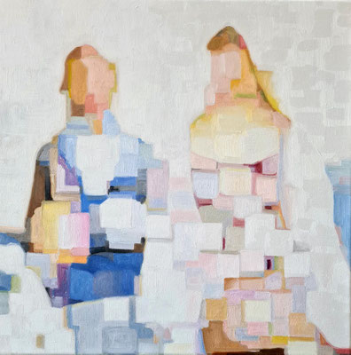 Couple 50 x 50 x 2 cm Ölfarbe auf Leinwand 08122021