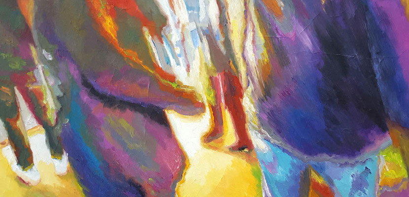 City Lights  40 x 80 cm 07.01.2020  Ölfarbe auf Lwd