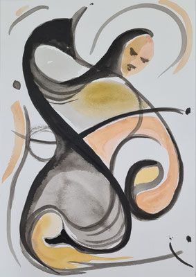 Frau 24 x 17 auf 29,7 x 21 cm