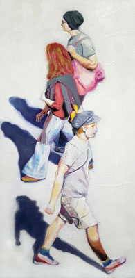 Walk on a sunny day - 80 x 40 cm - Öl auf Leinwand - Mindestgebot 290 statt 500,-
