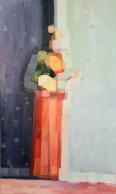 Woman in the doorway 100 x 60 cm Öl auf Leinwand