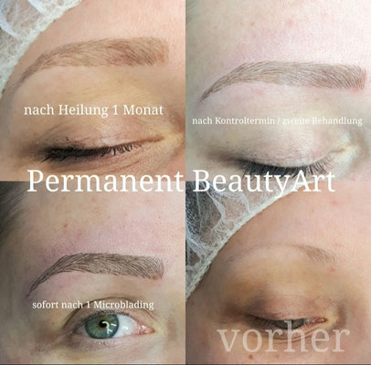 Microblading Heilungsprozess Schritte 