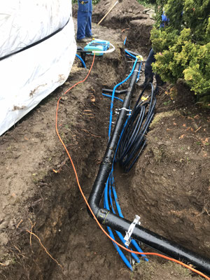  Eberhard Gartenbau AG Kloten, Grabarbeiten für diverse Leitungen