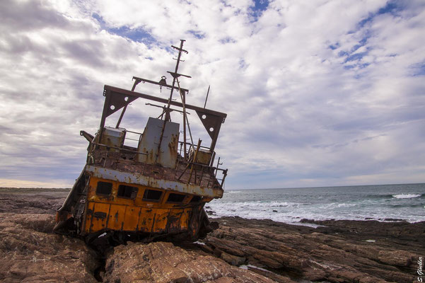 Schiffswrack "Chubasco" in der Nähe von Cabo Raso