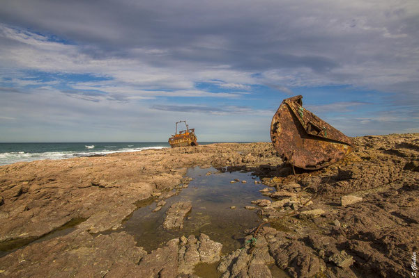 Schiffswrack "Chubasco" in der Nähe von Cabo Raso