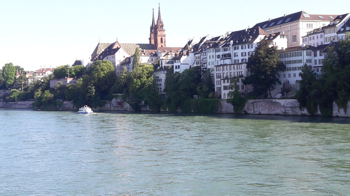 Basler Münster vom Rheinufer aus