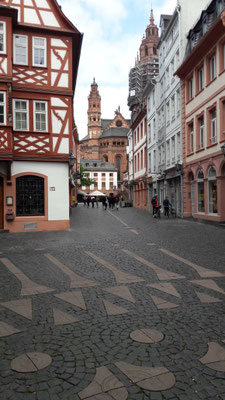 Am Kirschgarten mit Dom im Hintergrund