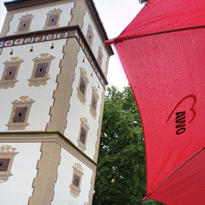 Wasserturm am Zwinger - es regnet