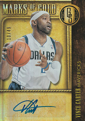 2013-14 Panini Gold Standard Marks of Gold #35 Vince Carter