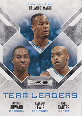 2010-11 Rookies and Stars Team Leaders Black #22 Dwight Howard Rashard Lewis Vince Carter