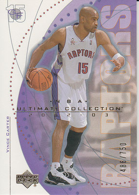 2002-03 Ultimate Collection #63 Vince Carter