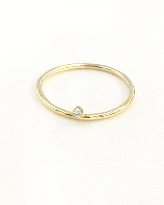 Astrid Siber - Ring "Minimal Diamond" - Gold, Diamant