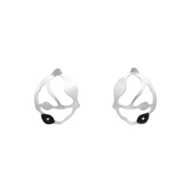 Seaweed cluster earrings, Silber, Plexiglas