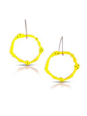 Kelp hanging earrings- Silber geschwärzt , Plexiglas