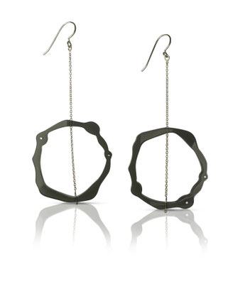 Kelp hanging earrings on chain- Silber, Plexiglas