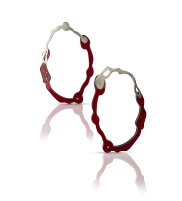 Kelp oval earrings- Silber, Plexiglas