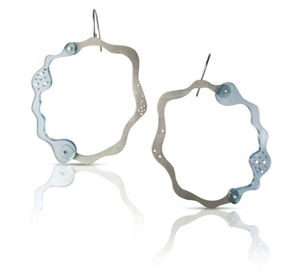 Aori hanging earrings- Silber, Plexiglas