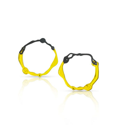 Kelp post earrings- Silber geschwärzt , Plexiglas