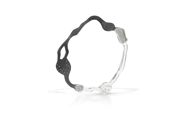 Aori bangle - Silber geschwärzt, Plexiglas