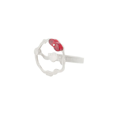 Denisa Piatti-Seaweed ring-Silber, Plexiglas