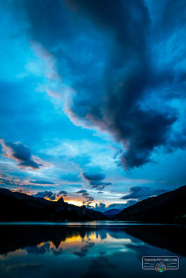 Lac Castillon provence coucher soleil