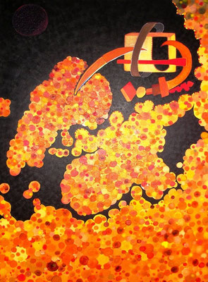 Arando la luz (En labourant la lumière), 130x97 cm, acrylique sur lin, 2010.