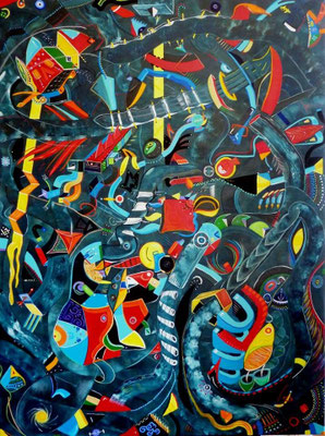 " Grieta Matinal " 130x97 cm Acrylique et huile sur lin. 2014.