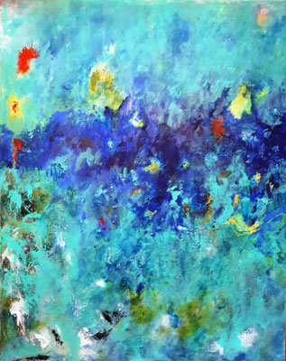 "Rhapsodie in blue" - Acryl auf Leinwand - 80 x 100 - 2019