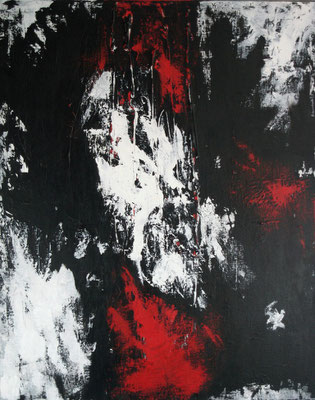 "Rot trifft ... N° II" - Acryl auf Leinwand - 80 x 100 - 2013