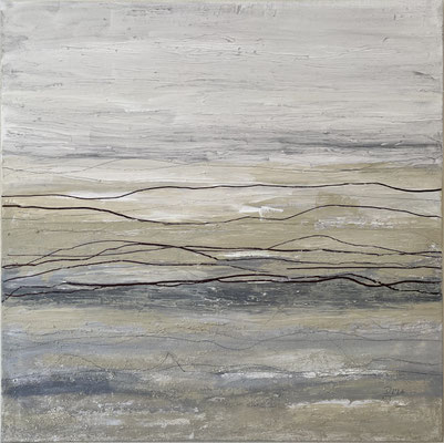 Einfall, 2026, Acryl auf Leinwand, 100cm x 100cm
